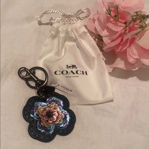 Coach Tea Rose Charm - Blue